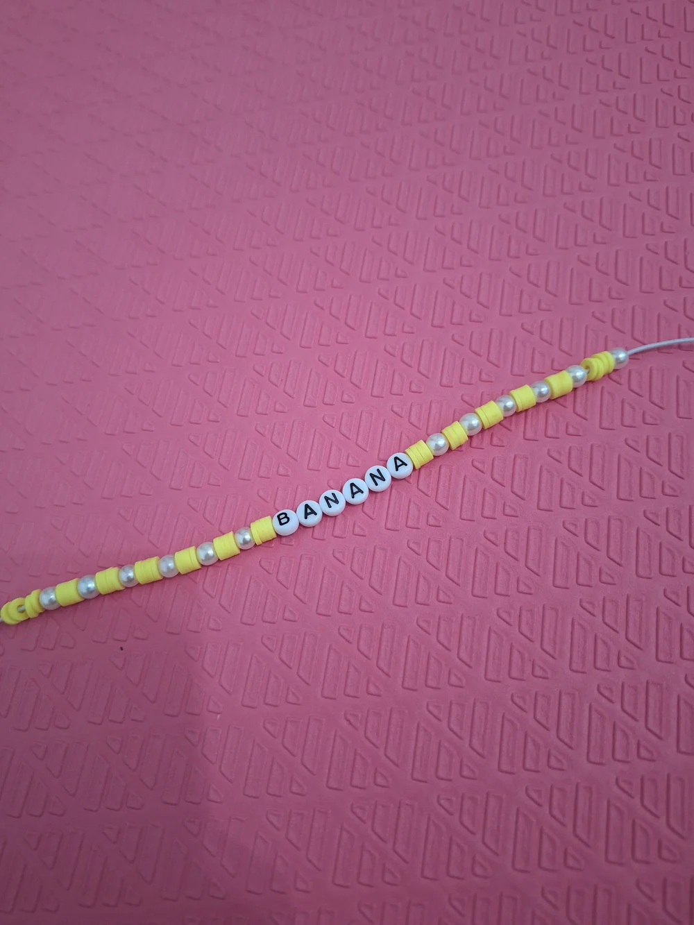 Accessorize Yellow and White 'BANANA' Kids Beaded Bracelet
